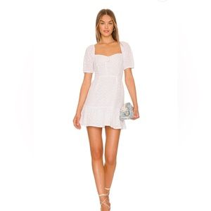 1.State Eyelet white dress.